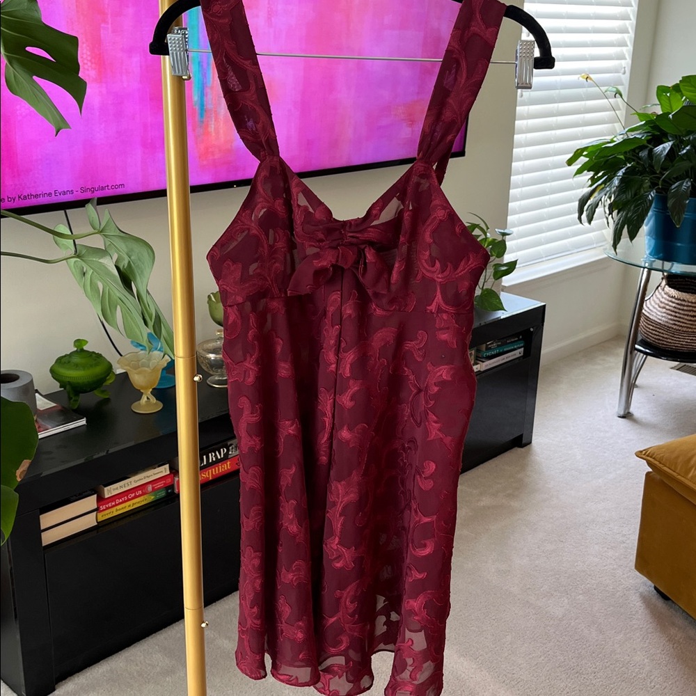Victoria's Secret burgundy, short nightgown